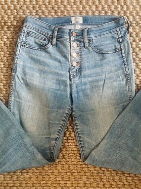 J. Crew High-Rise Light Blue Button-Fly Jeans